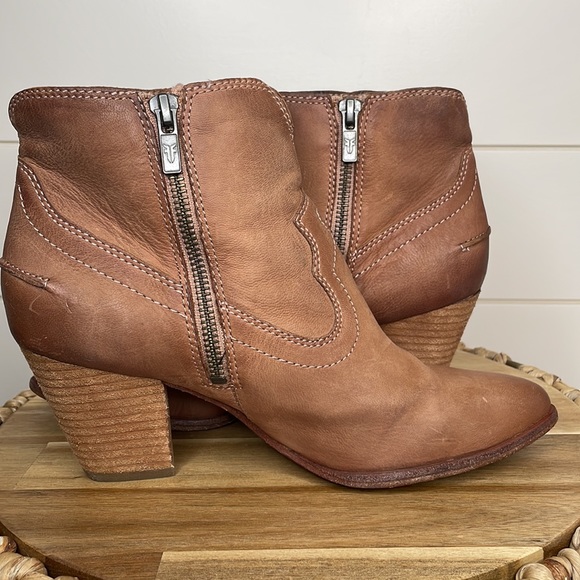 Frye Distressed Leather Booties - Picture 6 of 8